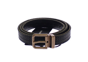 Blue Leather Logo Belt Dolce & Gabbana