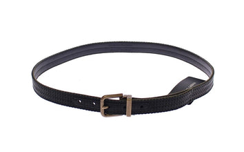 Blue Leather Logo Belt Dolce & Gabbana