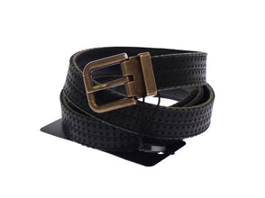Blue Leather Logo Belt Dolce & Gabbana