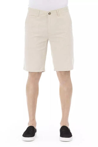 Beige Cotton Men Short Baldinini Trend