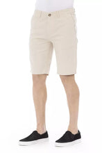 Beige Cotton Men Short Baldinini Trend