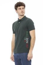 Green Cotton Men Polo Shirt Baldinini Trend
