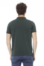 Green Cotton Men Polo Shirt Baldinini Trend