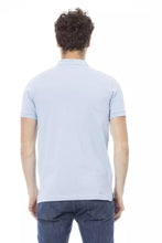 Light Blue Cotton Men Polo Shirt Baldinini Trend