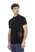 Black Cotton Men Polo Baldinini Trend