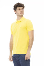 Yellow Cotton Men Polo Shirt Baldinini Trend