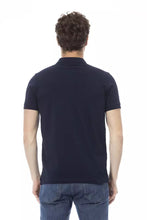 Blue Cotton Men Polo Shirt Baldinini Trend