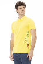 Yellow Cotton Men Polo Shirt Baldinini Trend