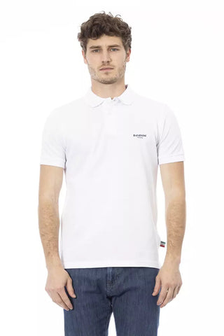 White Cotton Men Polo Shirt Baldinini Trend