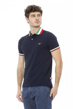 Blue Cotton Men Polo Shirt Baldinini Trend