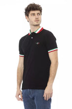 Black Cotton Men Polo Shirt Baldinini Trend