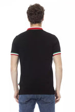 Black Cotton Men Polo Shirt Baldinini Trend