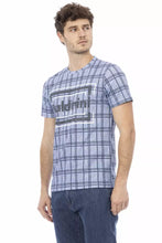 Light Blue Cotton Men T-Shirt Baldinini Trend