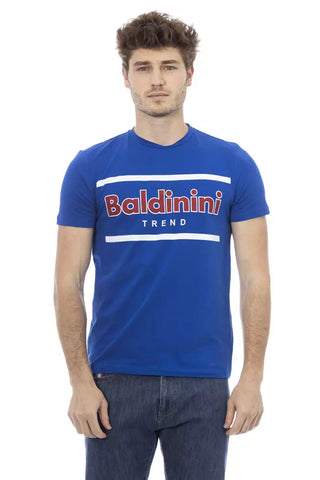 Blue Cotton Men T-Shirt Baldinini Trend