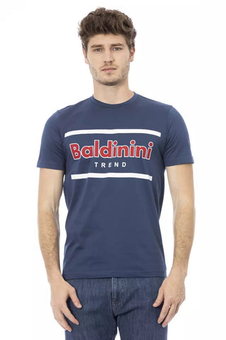 Blue Cotton Men T-Shirt Baldinini Trend