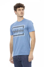 Light Blue Cotton Men T-Shirt Baldinini Trend