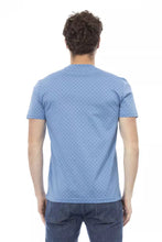 Light Blue Cotton Men T-Shirt Baldinini Trend