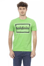 Green Cotton Men T-Shirt Baldinini Trend