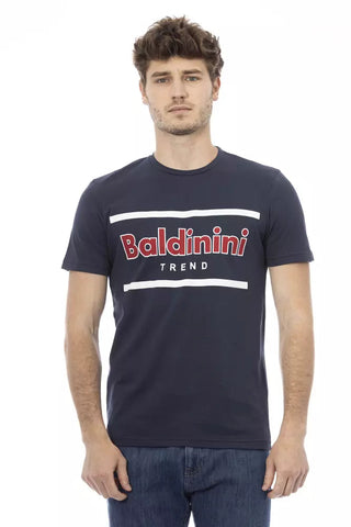 Blue Cotton Men T-Shirt Baldinini Trend
