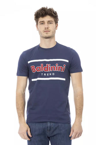 Blue Cotton Men T-Shirt Baldinini Trend