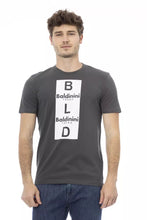 Gray Cotton Men T-Shirt Baldinini Trend