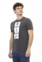 Gray Cotton Men T-Shirt Baldinini Trend
