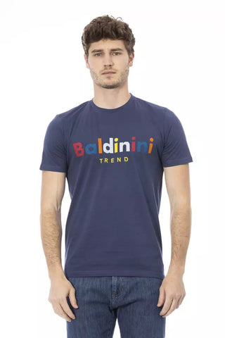 Blue Cotton Men T-Shirt Baldinini Trend
