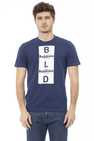 Blue Cotton Men T-Shirt Baldinini Trend