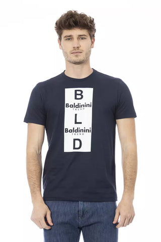 Blue Cotton Men T-Shirt Baldinini Trend