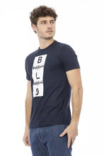 Blue Cotton Men T-Shirt Baldinini Trend