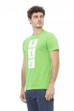 Green Cotton Men T-Shirt Baldinini Trend