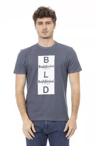 Gray Cotton Men T-Shirt Baldinini Trend