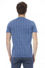 Light Blue Cotton Men T-Shirt Baldinini Trend