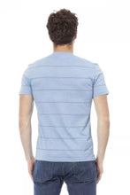 Light Blue Cotton Men T-Shirt Baldinini Trend
