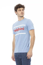 Light Blue Cotton Men T-Shirt Baldinini Trend