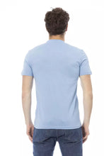 Light Blue Cotton Men T-Shirt Baldinini Trend
