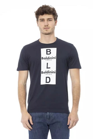 Blue Cotton Men T-Shirt Baldinini Trend