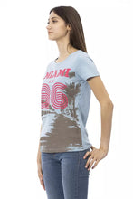Light Blue Cotton Women T-Shirt Trussardi Action