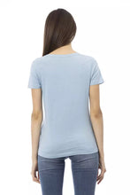 Light Blue Cotton Women T-Shirt Trussardi Action