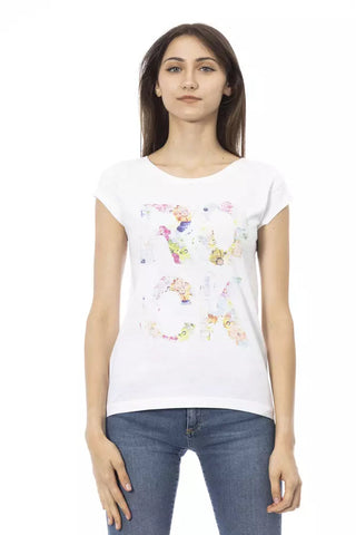 White Cotton Women T-Shirt Trussardi Action