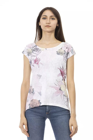 White Cotton Women T-Shirt Trussardi Action