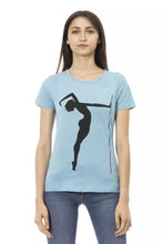 Light Blue Cotton Women T-Shirt Trussardi Action