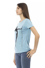 Light Blue Cotton Women T-Shirt Trussardi Action