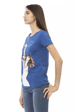 Blue Cotton Women T-Shirt Trussardi Action