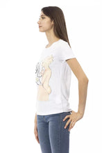 White Cotton Women T-Shirt Trussardi Action