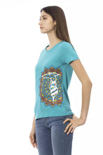 Light Blue Cotton Women T-Shirt Trussardi Action