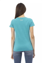 Light Blue Cotton Women T-Shirt Trussardi Action