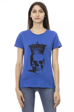 Blue Cotton Women T-Shirt Trussardi Action