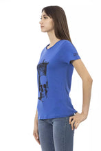 Blue Cotton Women T-Shirt Trussardi Action