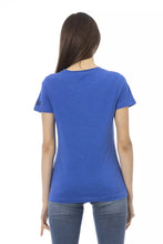 Blue Cotton Women T-Shirt Trussardi Action